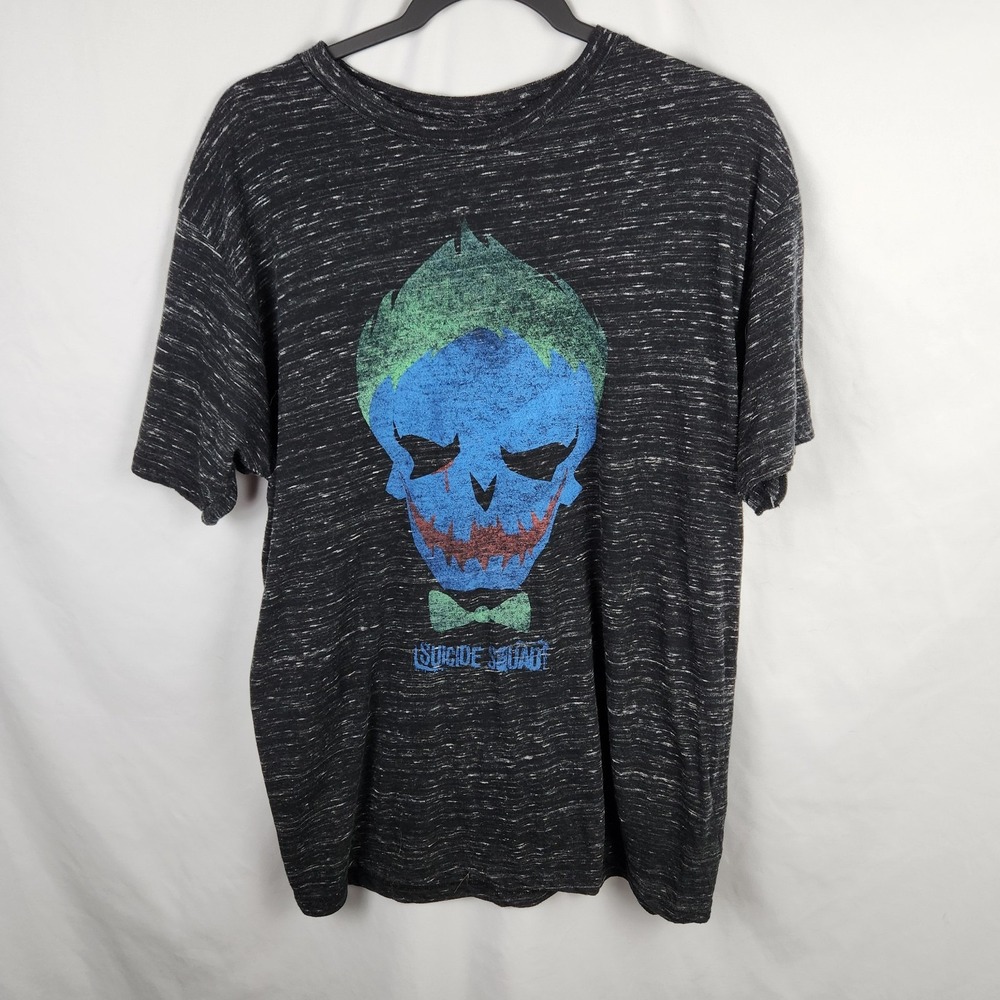 New Suicide Squad Joker Face Men's T-Shirt Batman Logo DC Comics Sz‎ L 42/44